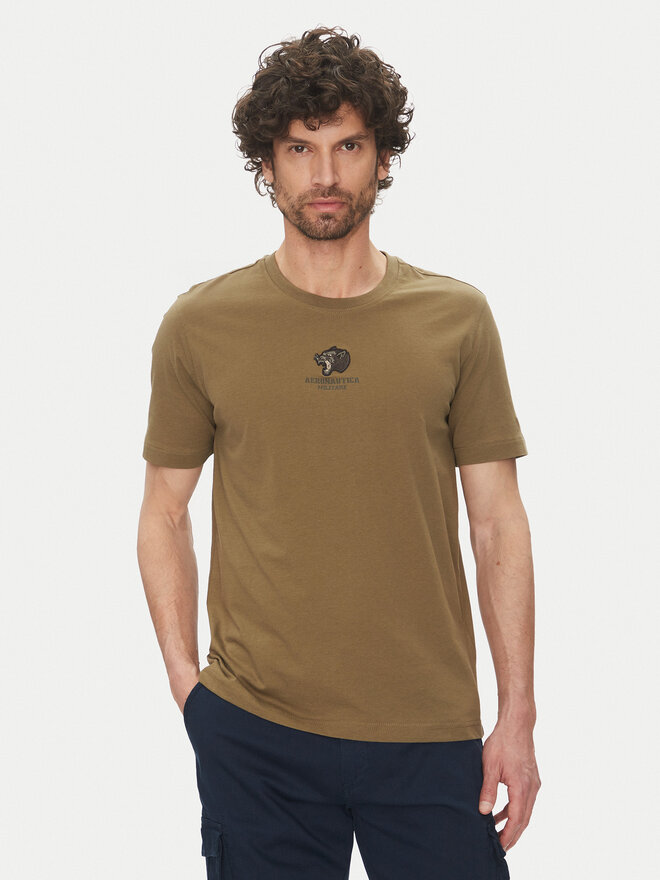 Aeronautica Militare Aeronautica Militare Póló 251TS2424J641 Khaki Regular Fit