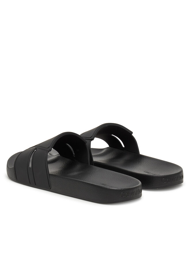 Calvin Klein Pantoletten Calvin Klein Pool Slide Double T HM0HM01752 Schwarz