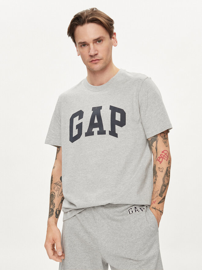 Gap Gap Marškinėliai 856659-00 Pilka Regular Fit