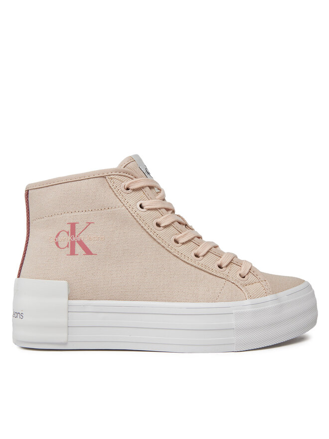Calvin Klein Jeans Sneakersy Calvin Klein Jeans Bold Vulc Flatf Mid Cs Ml Btw YW0YW01392 Béžová