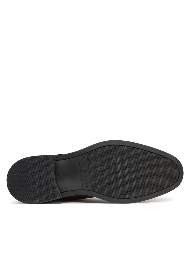 Tommy Hilfiger Halbschuhe Tommy Hilfiger Core Hilfiger Leather Shoe FM0FM05375 Braun