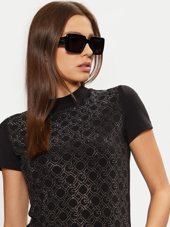 Guess Guess Marškinėliai W5RI15 J1314 Juoda Regular Fit