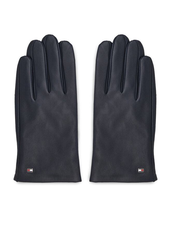 Gants homme Tommy Hilfiger Essential Flag Leather Gloves AM0AM11482 Bleu marine chaussures
