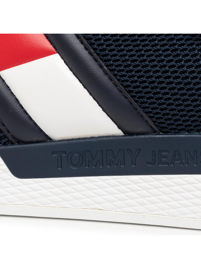 Tommy Jeans Laisvalaikio batai Tommy Jeans Flexi Tommy Jeans Flag Sneaker EM0EM00400 Tamsiai mėlyna