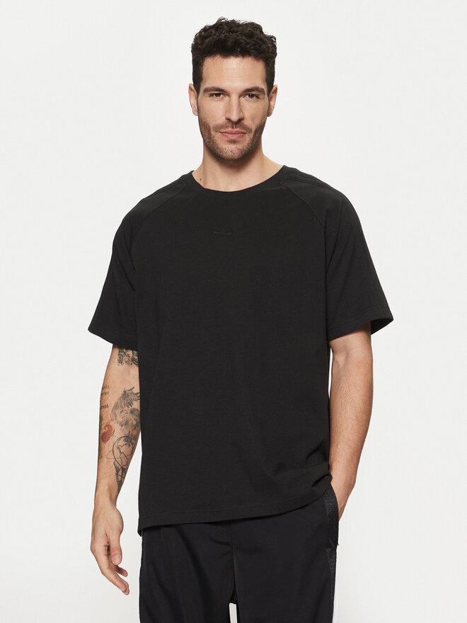 adidas adidas Marškinėliai Premium Essentials JC9570 Juoda Loose Fit