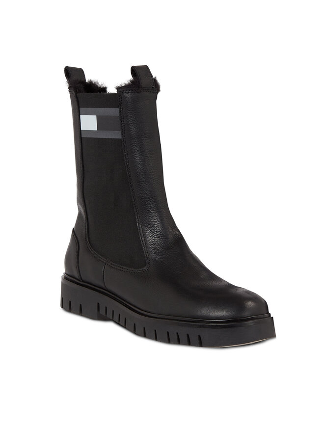Tommy Jeans Μποτάκια με λάστιχο Tommy Jeans Tjw Warmlined Chelsea Boot EN0EN02313 Μαύρο
