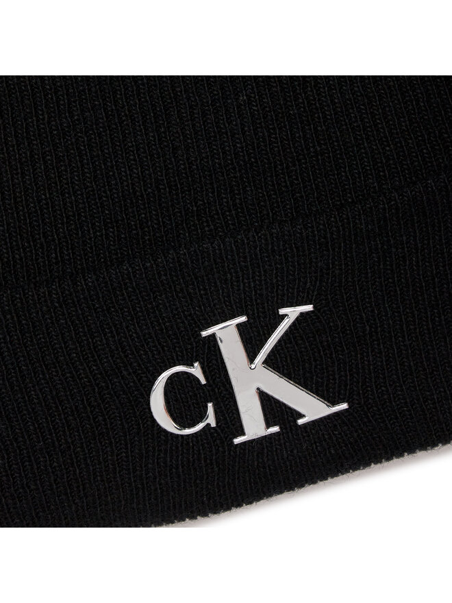 Calvin Klein Jeans Mütze Calvin Klein Jeans Minimal Monogram Beanie K60K611542 Schwarz