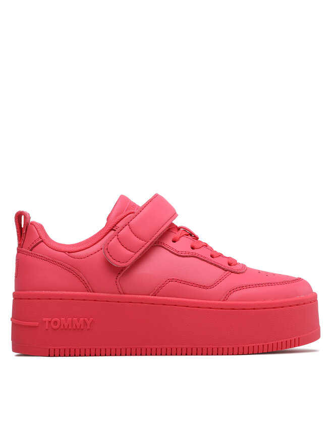 Tommy Jeans Sneakersy Tommy Jeans Velcro Flatform EN0EN02101 Różowy