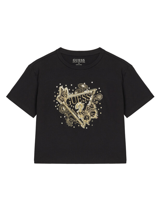 Guess Guess Marškinėliai J5YI35 K6YW4 Juoda Regular Fit