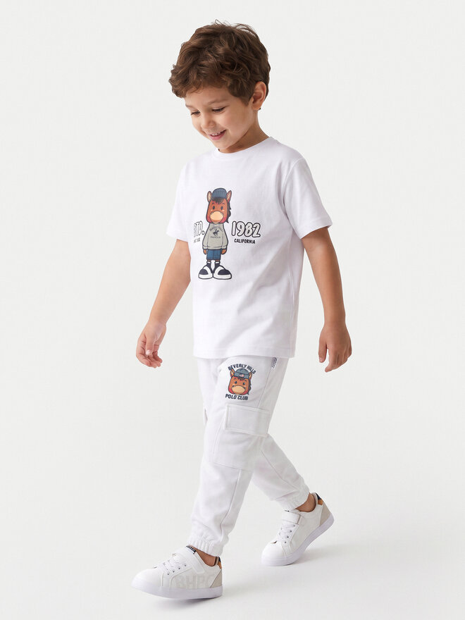 Beverly Hills Polo Club Beverly Hills Polo Club T-Shirt P-SS26B-TS0135 Weiß Regular Fit