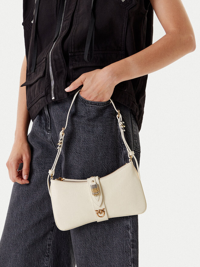 PINKO Handtasche PINKO Arthemis Shoulder Mini . AI 24-25 PLTT 103512 A29V Creme