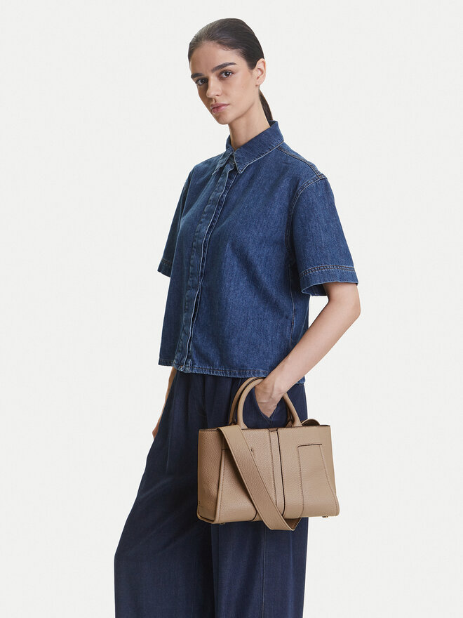 Elisabetta Franchi Дамска чанта Elisabetta Franchi BS05A51E2 Бежов
