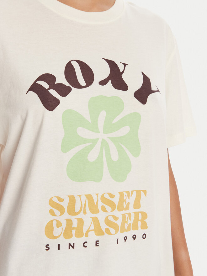 Roxy Roxy Camiseta Hangloose Poster ERJZT06018 Écru Regular Fit