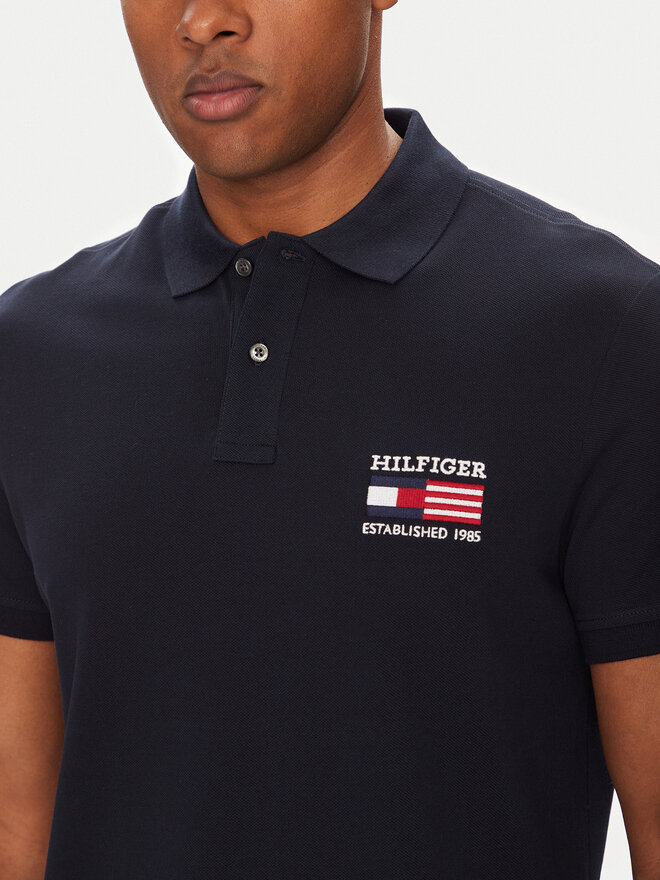 Tommy Hilfiger Tommy Hilfiger Polo Flag MW0MW39836 Tamnoplava Regular Fit