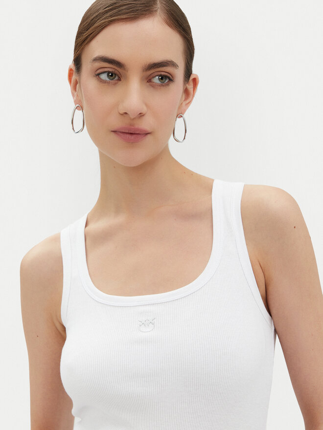 PINKO PINKO Top 100807 A2C1 Weiß Regular Fit