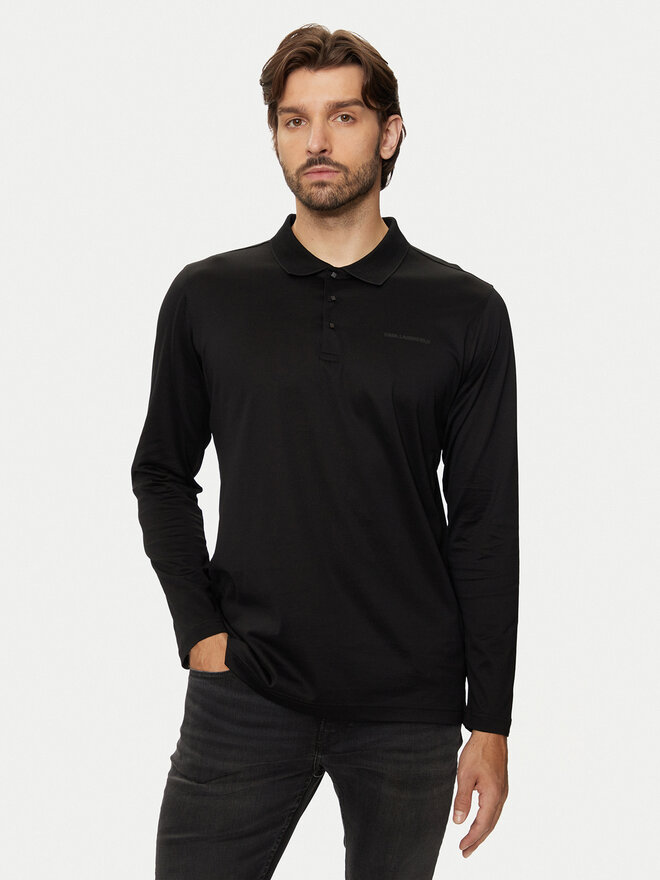 KARL LAGERFELD KARL LAGERFELD Polo 745000 544200 Μαύρο Regular Fit