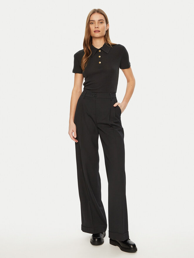 Tommy Hilfiger Tommy Hilfiger Поло WW0WW44446 Чорний Slim Fit