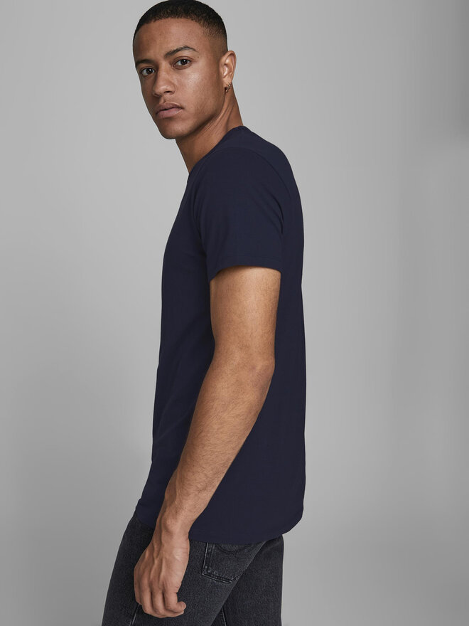 Jack&Jones Jack&Jones Marškinėliai Basic 12058529 Tamsiai mėlyna Stretch Fit
