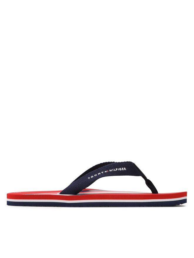 Tommy Hilfiger Джапанки Tommy Hilfiger Stripes Flap Flop T3B8-32920-0058 S Тъмносин