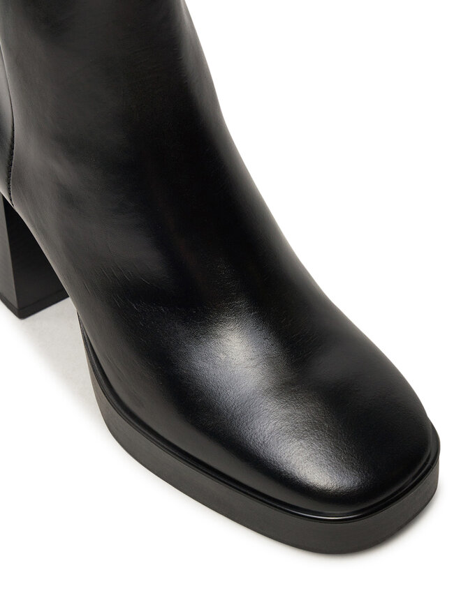 Tommy Hilfiger Μποτάκια Tommy Hilfiger Premium Leather High Heel Bootie FW0FW08100 Μαύρο