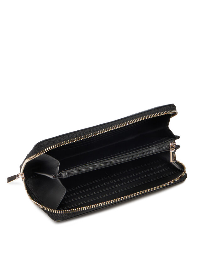 Guess Голям дамски портфейл Guess Laurell II Slg SWOS74 59146 Черен