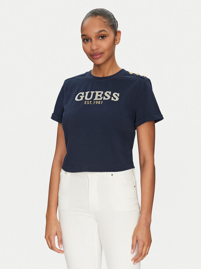 Guess Guess Póló W5GI15 K8FQ4 Sötétkék Regular Fit