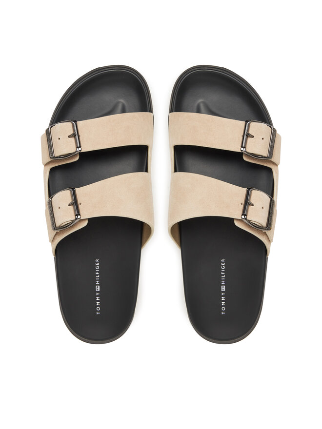 Tommy Hilfiger Šľapky Tommy Hilfiger D Density Hilfiger Sde Sand FM0FM05413 Béžová
