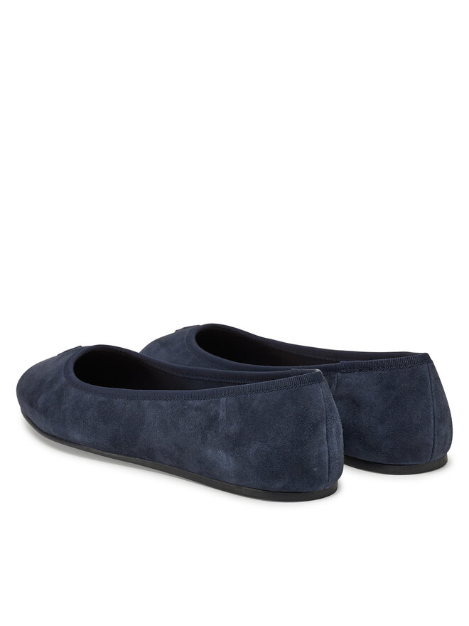 Tommy Hilfiger Μπαλαρίνες Tommy Hilfiger Th Hardware Suede Ballerina FW0FW08655 Σκούρο μπλε