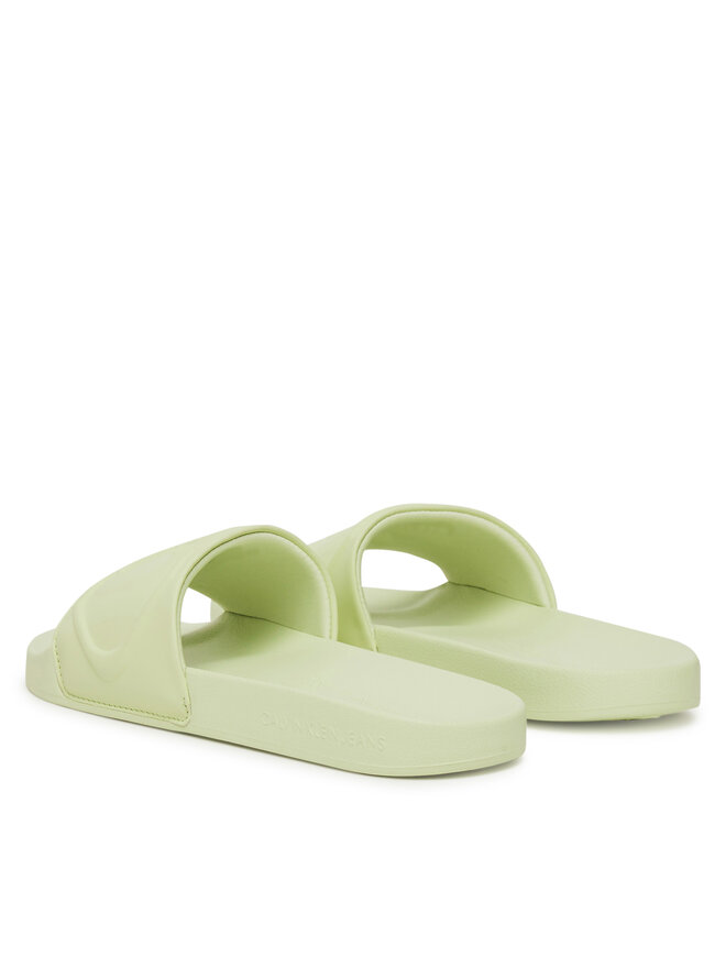 Calvin Klein Jeans Šľapky Calvin Klein Jeans Slide Pu Hf Mg YW0YW01879 Zelená