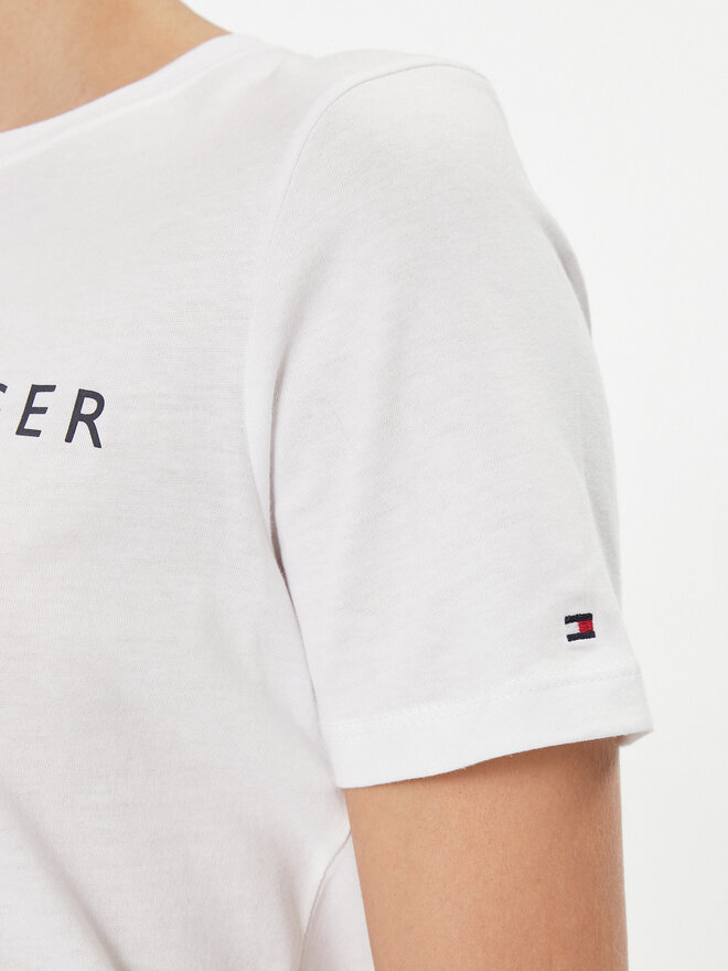 Tommy Hilfiger Tommy Hilfiger T-Shirt Logo WW0WW40276 Λευκό Regular Fit