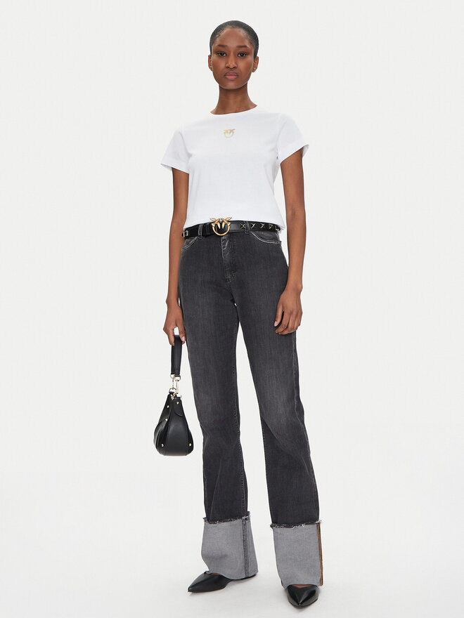 PINKO PINKO T-Shirt Bussolotto 100355 A2OD Weiß Regular Fit