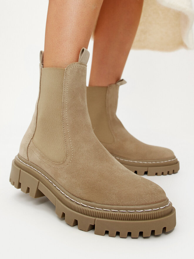 Tamaris Chelsea boots van echt runderleer in donkerbruin online kopen | P&C
