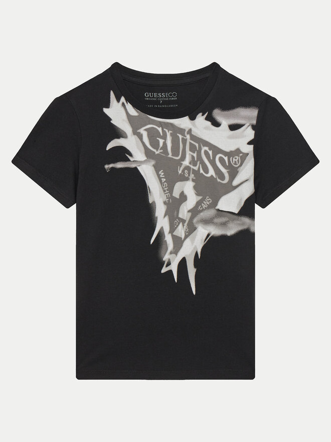 Guess Guess Marškinėliai L5GI20 K8HM4 Juoda Regular Fit