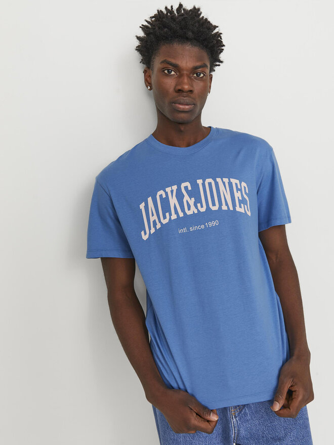 Jack&Jones Jack&Jones Marškinėliai Josh 12236514 Mėlyna Relaxed Fit