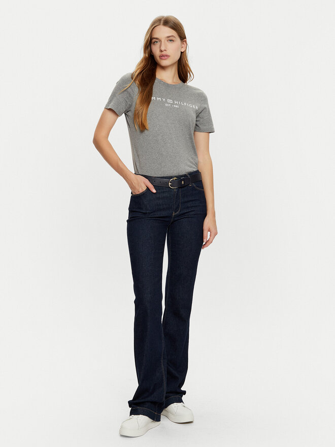 Tommy Hilfiger Tommy Hilfiger Marškinėliai WW0WW40276 Pilka Regular Fit