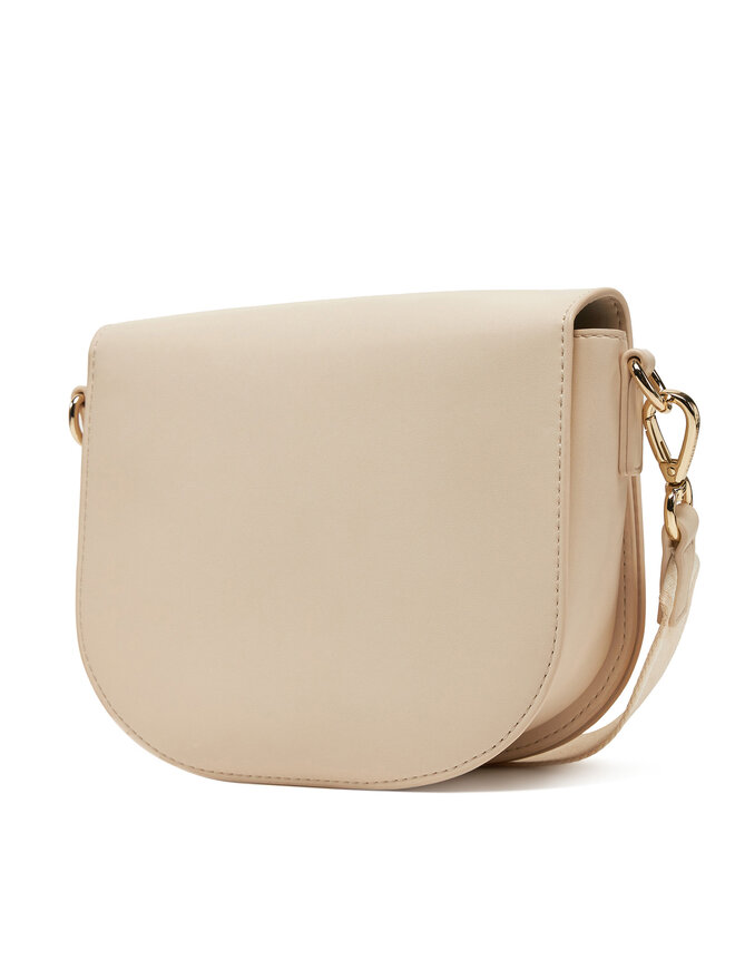 Tommy Hilfiger Kabelka Tommy Hilfiger Th Logotape Saddle Bag AW0AW17184 Écru