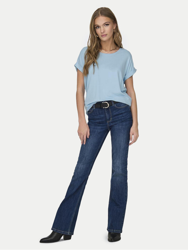 ONLY ONLY Camiseta Moster 15106662 Celeste Regular Fit
