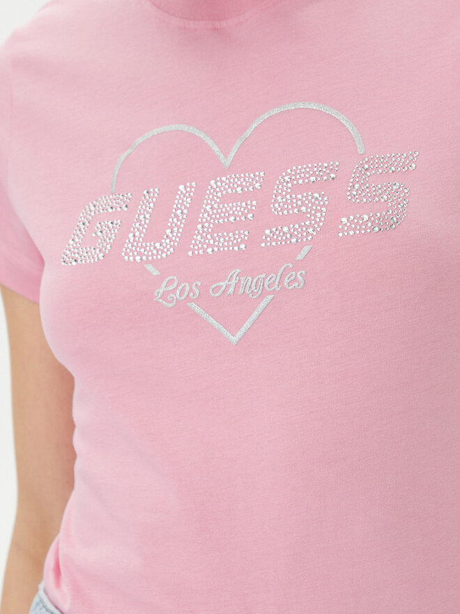 Guess Guess Póló V5GI10 K9RM1 Rózsaszín Regular Fit