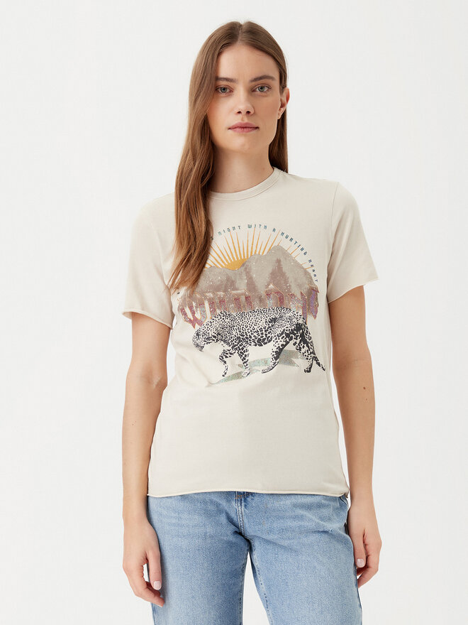 ONLY ONLY Футболка Lucy 15307412 Бежевий Regular Fit
