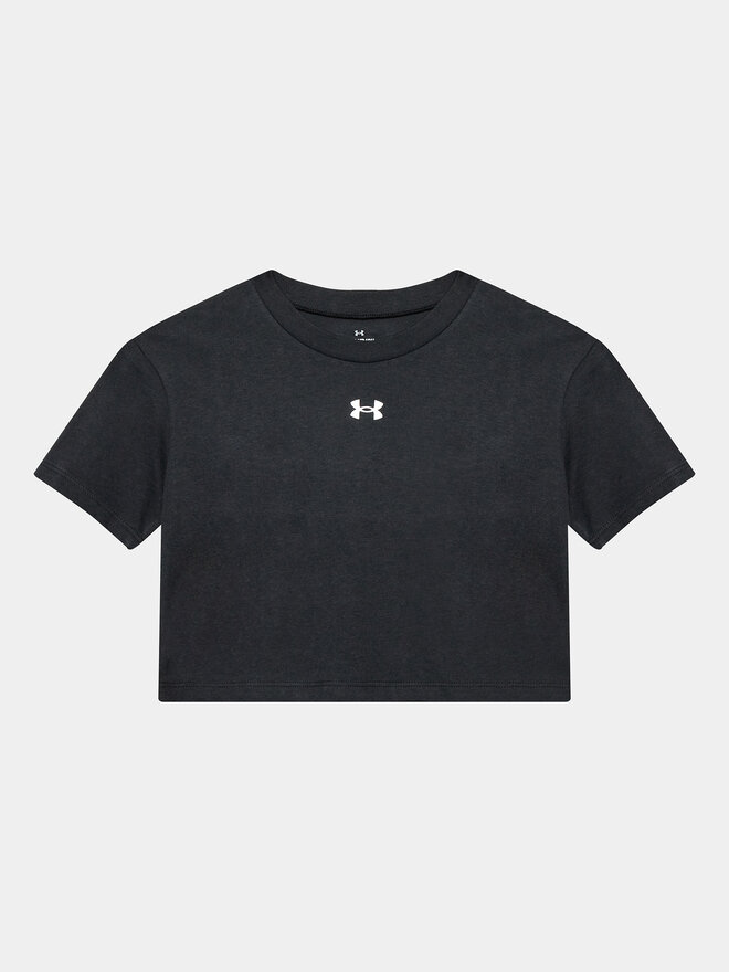 Under Armour Under Armour Marškinėliai Ua Crop Sportstyle Logo Ss 1380878 Juoda Loose Fit