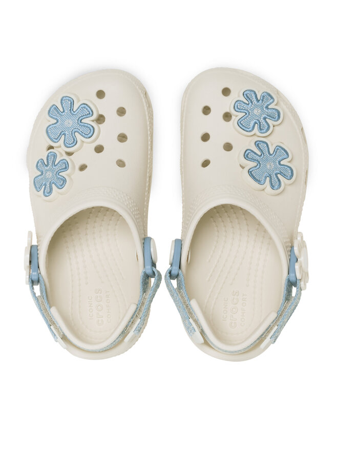Crocs Pantoletten Crocs Clsc Dnm Flwr Adj BackstrapCgT 212512 Grau