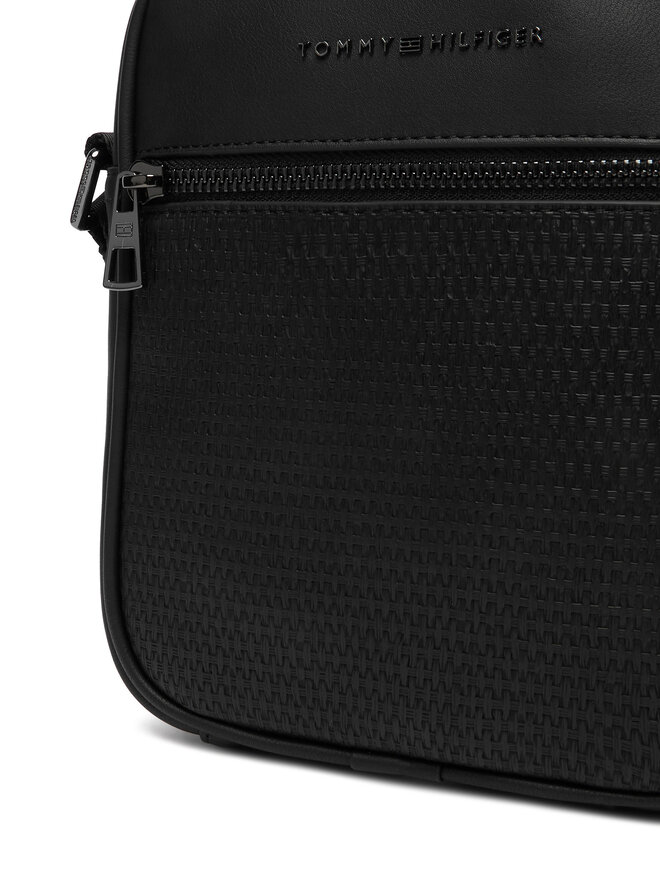 Tommy Hilfiger Umhängetasche Tommy Hilfiger Th Woven Mini Reporter AM0AM14095 Schwarz