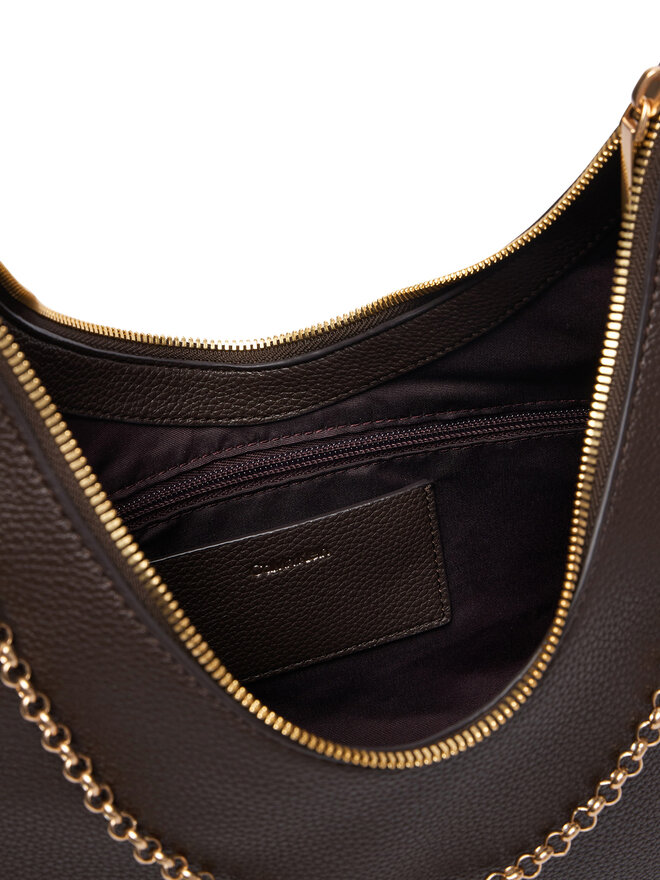 Calvin Klein Handtasche Calvin Klein Emblem Hw Pebble Shoulder Bag LV04F3495G Beige