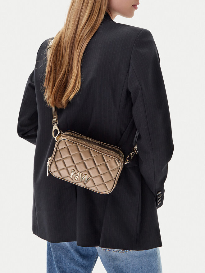 Nine West Handtasche Nine West CEO-Greenwich-Glam-LX7669 Goldfarben