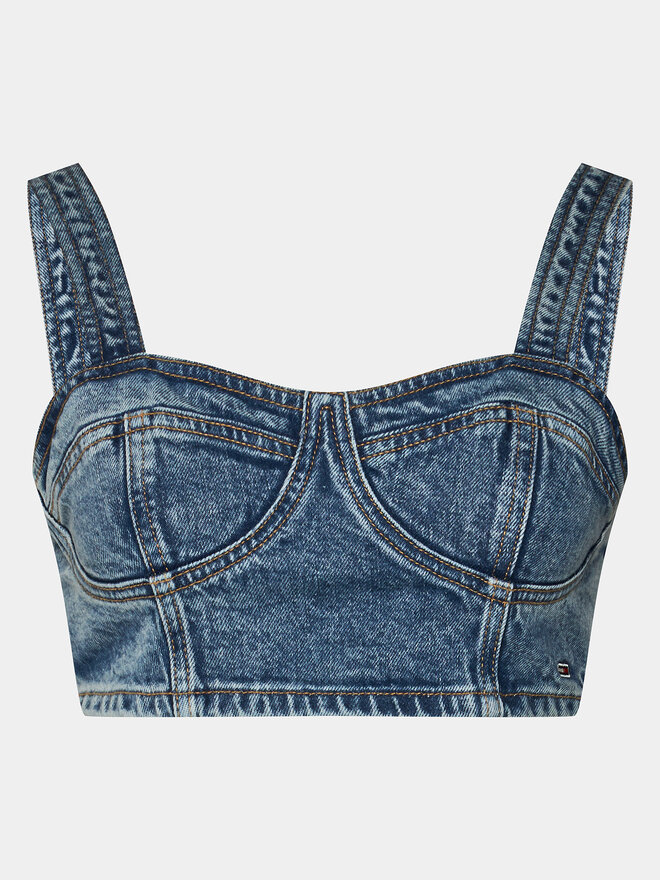 Tommy Jeans Tommy Jeans Top DW0DW17065 Modra Slim Fit