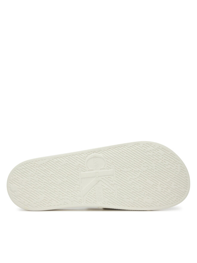 Calvin Klein Jeans Чехли Calvin Klein Jeans Slide Monologo Cv YM0YM01367 Бял