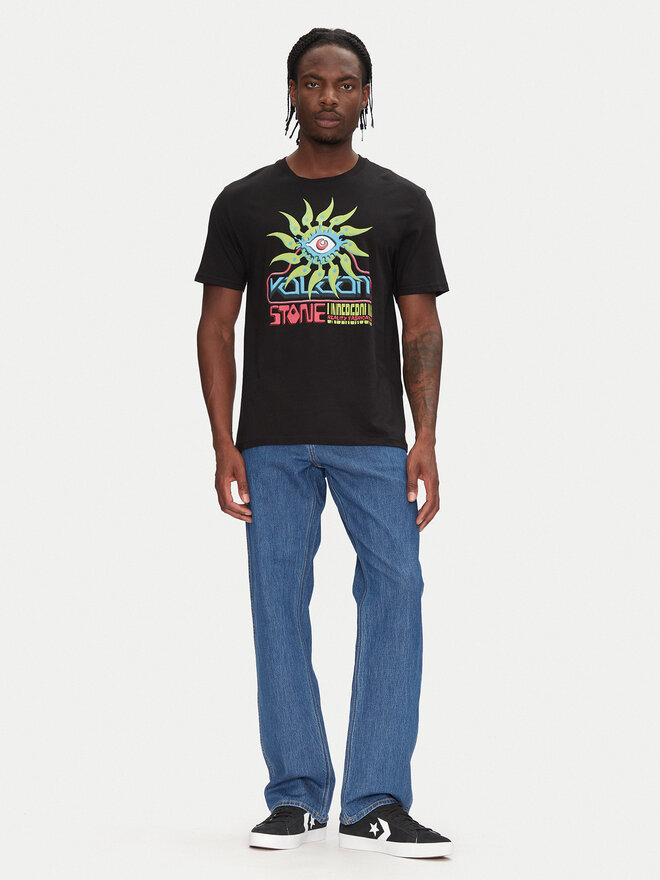 Volcom Volcom Marškinėliai Realityfab A3512555 Juoda Loose Fit