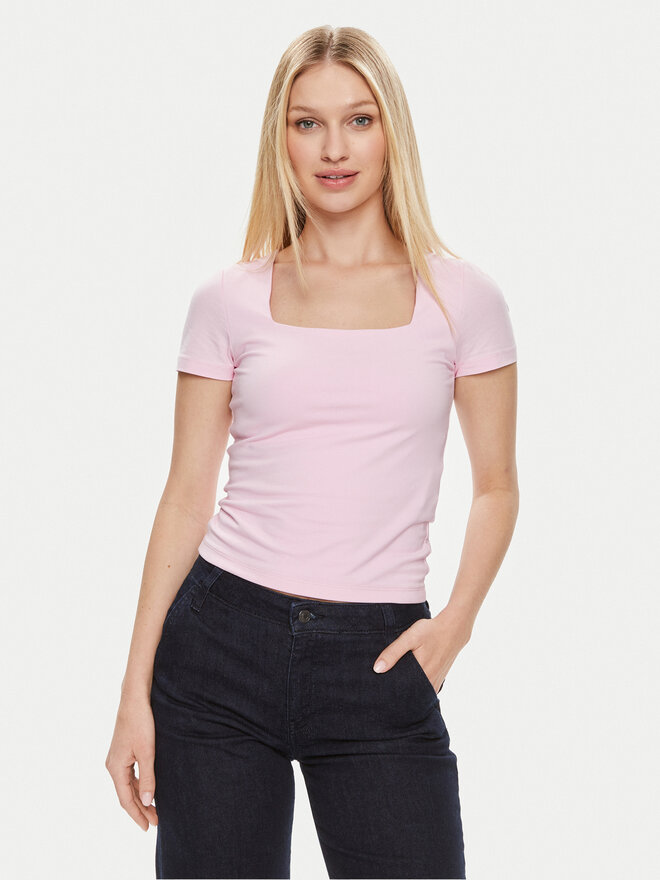 Noisy May Noisy May Póló Mik 27029540 Rózsaszín Slim Fit