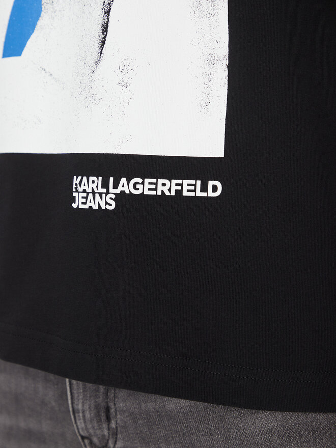 Karl Lagerfeld Jeans Karl Lagerfeld Jeans Marškinėliai A2M17036 Juoda Regular Fit