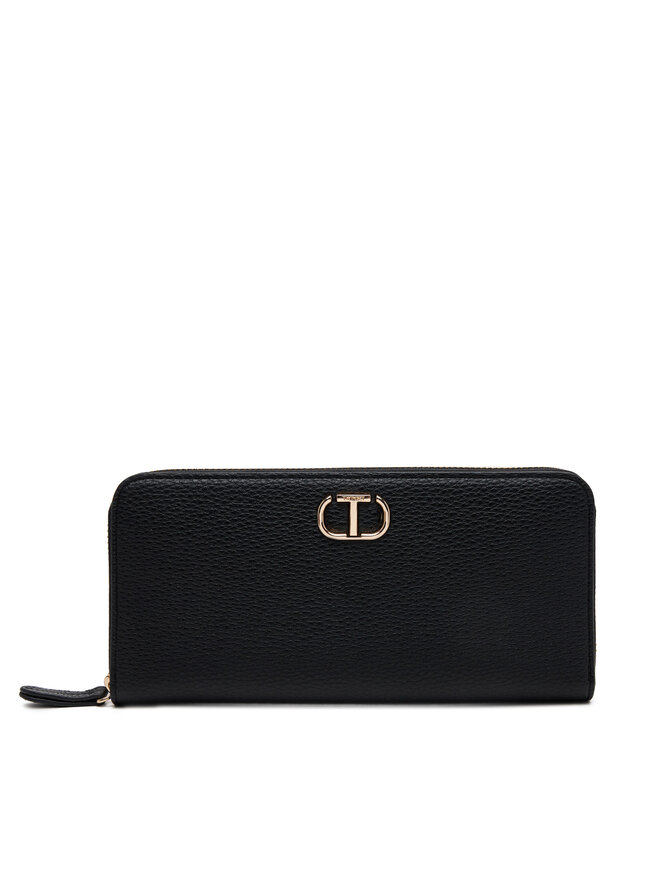 TWINSET Голям дамски портфейл TWINSET 251TD8064 Черен